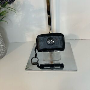 Tory Burch Black Leather Key Pouch